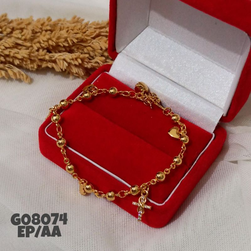 Gelang Tangan Jurai Wanita Salib Warna 18k G08073