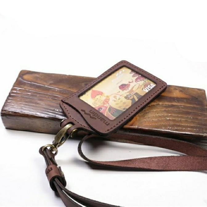 

[[COD]] Gantungan id card holder name tag kulit custom nama dan logo PROMO Kode 790