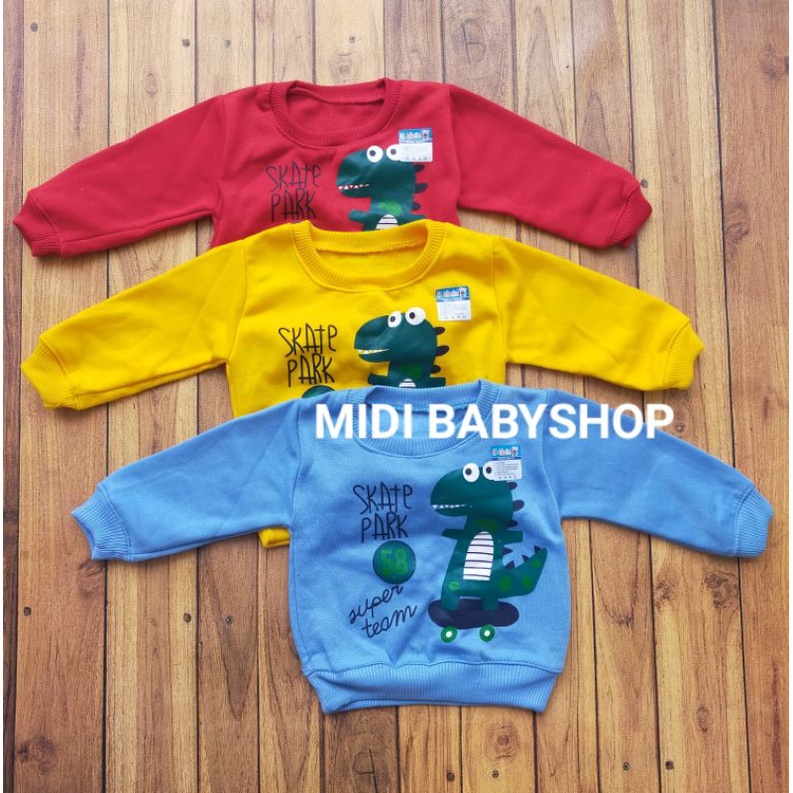 Sweater Bayi 3 - 18 bulan Halus dan Hangat motif Dino