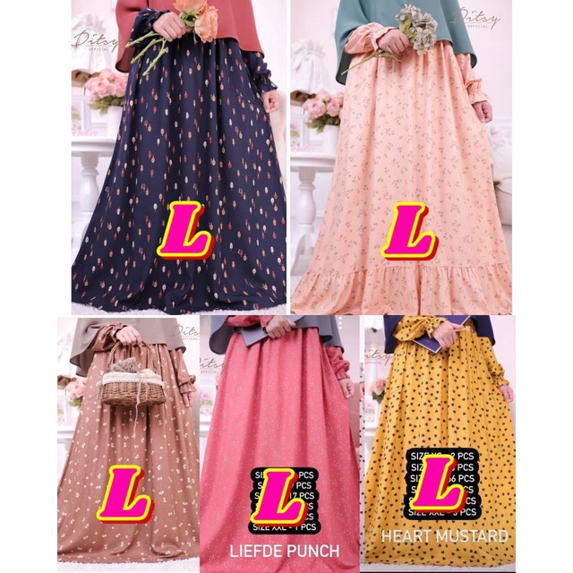 Ditsy april 2 2022 tree midnight almond daessyn peach siesta redwood sand airil wine bone line green