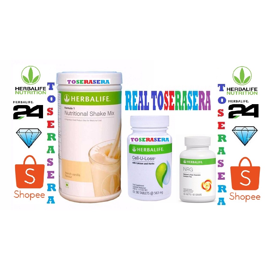 Herbalife Shake ( PAKET SHAKE + CELL + NRG ) Original Herballife TOSERASERA TERMURAH Di SHOPEE