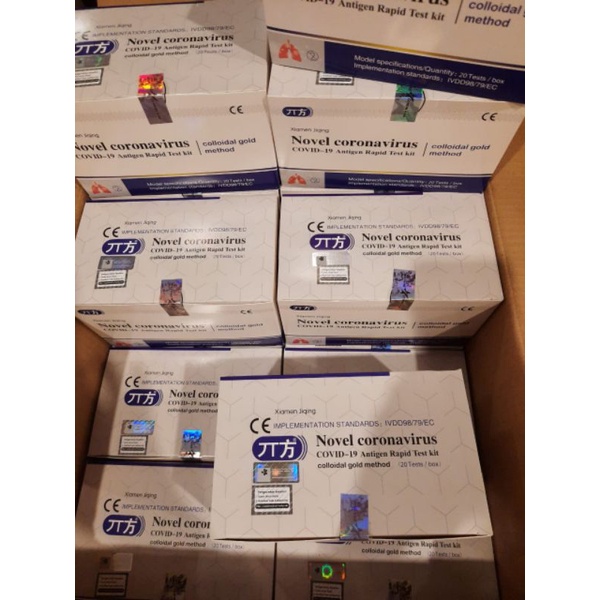 SALIVA TEST ANTIGEN NOVEL SALIVA ORIGINAL TEST AIR LIUR LUDAH AKURAT  BOX 20 SET