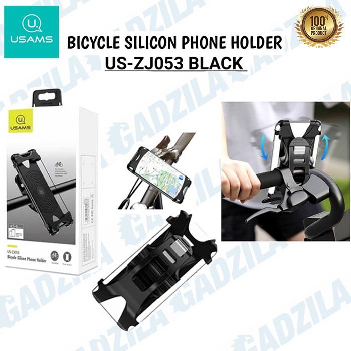 USAMS BICYCLE SILICONE PHONE HOLDER HANDPHONE HP DI SEPEDA US-ZJ053