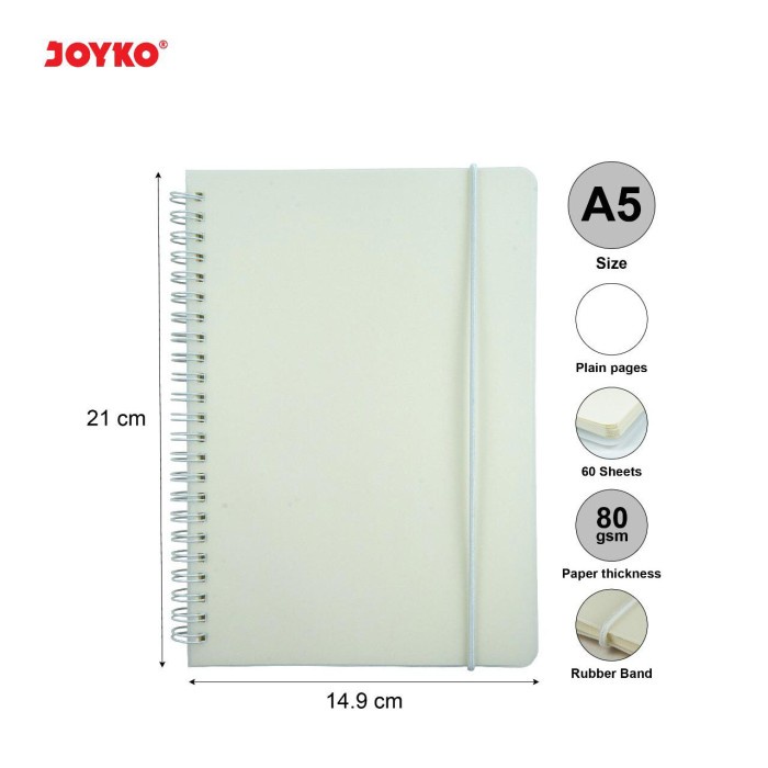 

Terlaris Joyko Plain Notebook NB-700 Buku Catatan Kertas Polos Sampul Bening A5