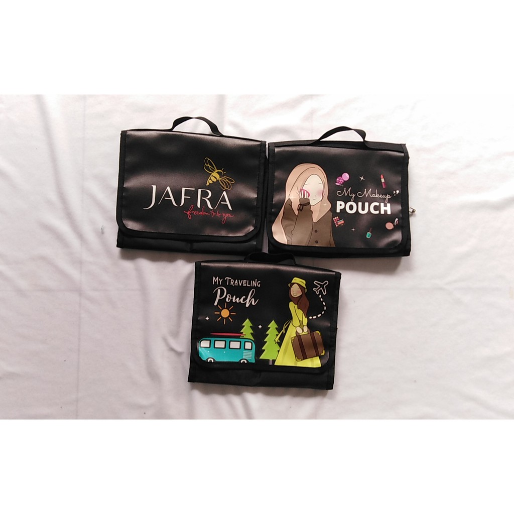 tas make Up Skincare Wadah kosmetik lipat gantung sewdecraft