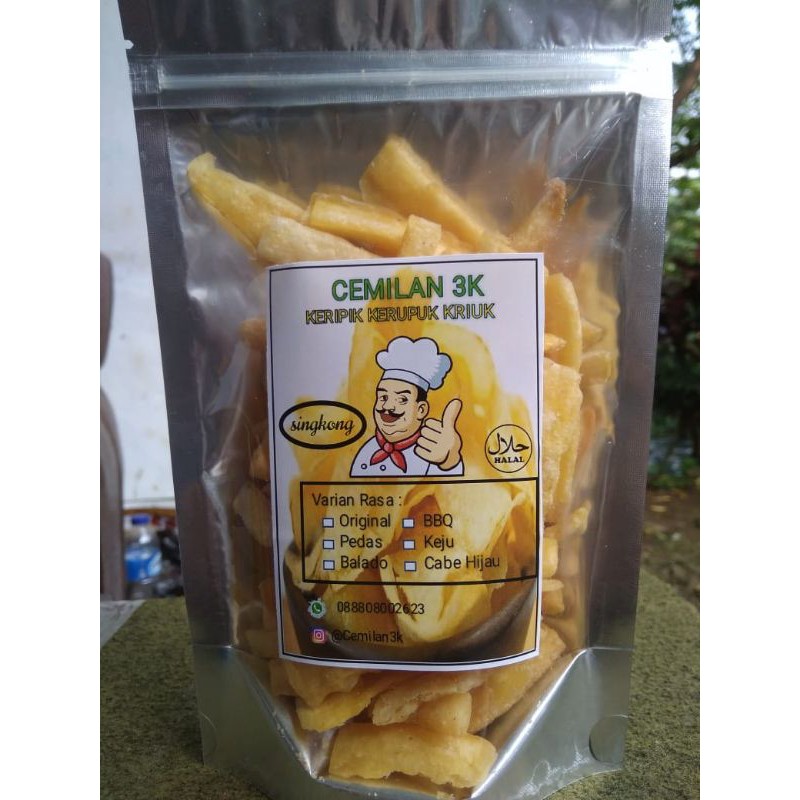 

cemilan3k.keripik singkong iris dngan rasa original