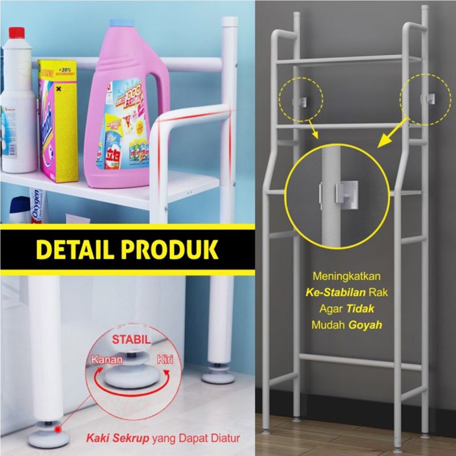 RAK TOILET ORGANIZER RAK SUSUN/RAK TOILET TISSUE SABUN SHAMPO KAMAR MANDI RAK TOILET ORGANIZER - SHENAR88