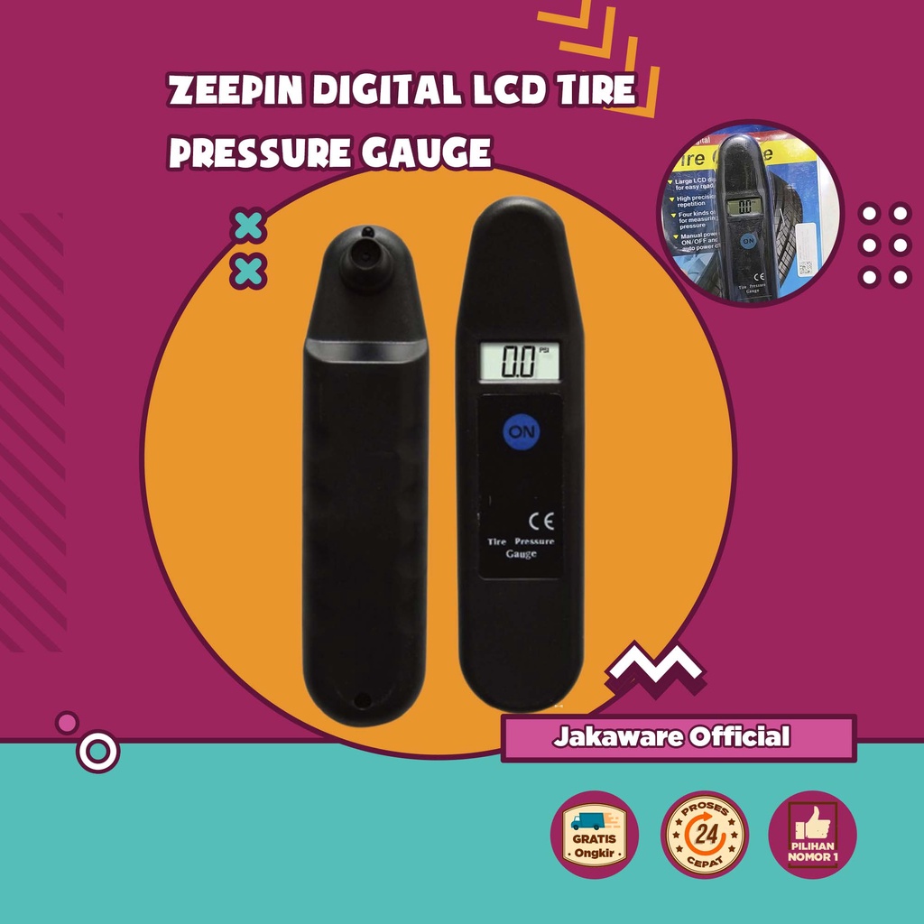 DIGITAL LCD TIRE PRESSURE GAUGE ALAT PENGUKUR TEKANAN ANGIN BAN PUMP SEPEDA MOTOR SEPEDAH RODA PRESS