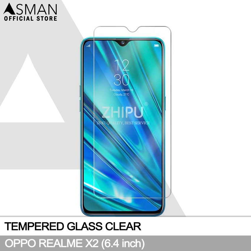 Tempered Glass OPPO Realme X2 (6.4&quot;) | Anti Gores Pelindung Layar Kaca - Bening