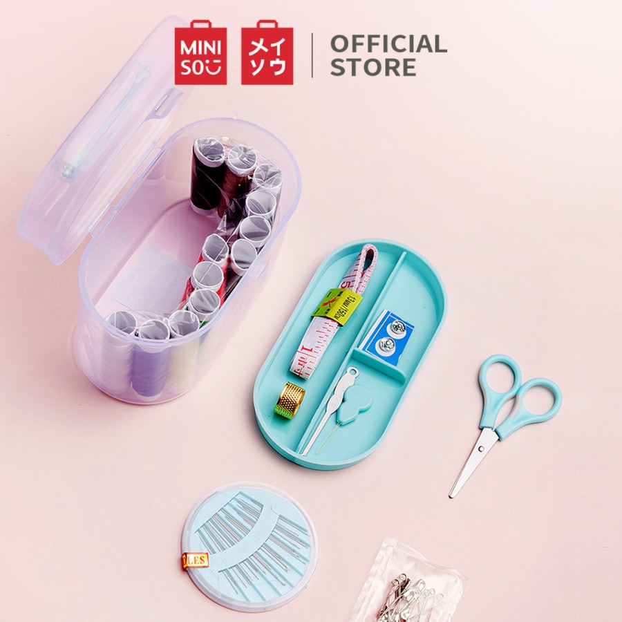 MINISO Set Alat Jahit Sewing Box Jahit 10 benang Alat Jahit Box Kotak