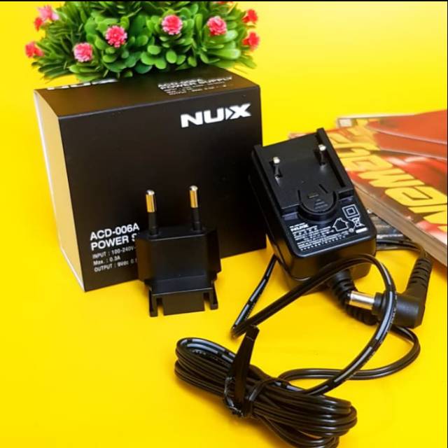 POWER SUPPLY EFFECT NUX ADAPTOR EFEK GITAR BASS ORI ZOOM BOSS ORIGINAL 9V VOLT