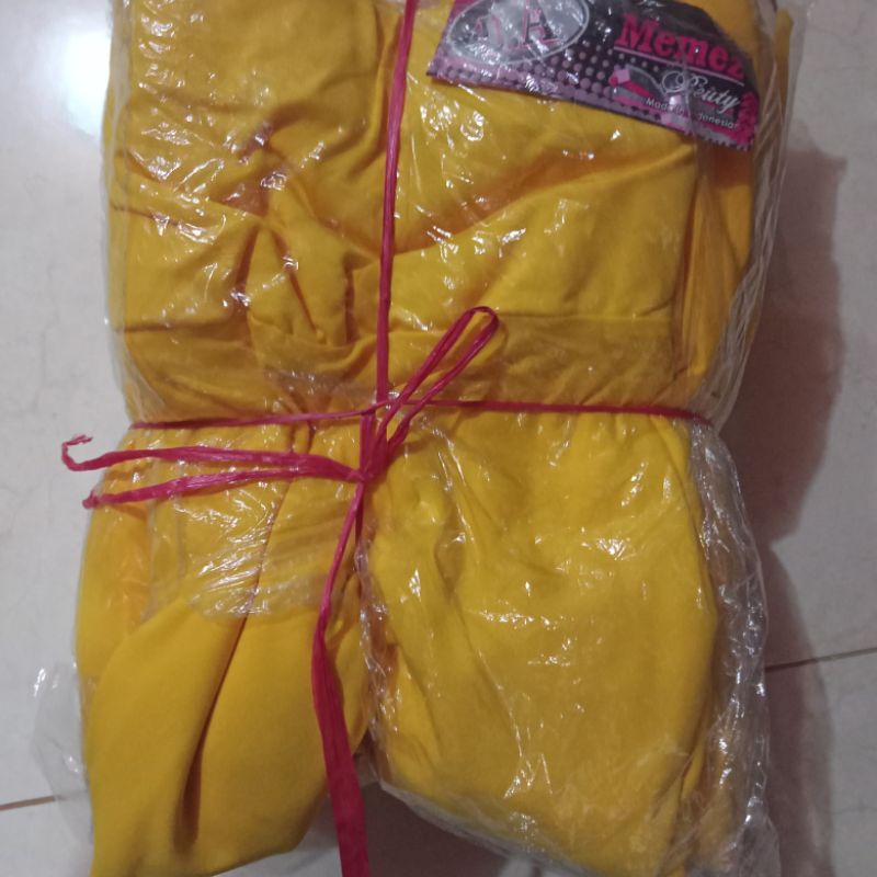 Rok Bawahan Kain Jatuh Jersey Polos Payung Klok Hitam Navy Coktu Abutua Kediri-Kuning