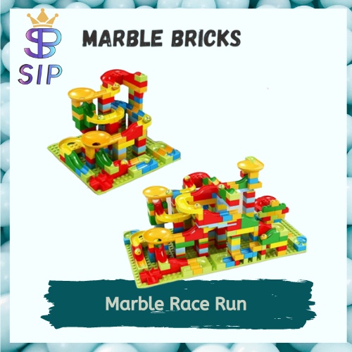 Mainan Edukasi Anak Track Maze Toy Bricks Marble Race Run Maze- mainan bangunan