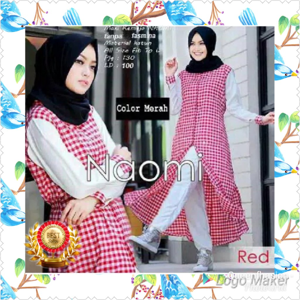 TERMURAH Maxi Naomi /Red /Black/ Blouse/ Dress/terbaru/ terpopuler/ terlaris /pakaian wanita/termura