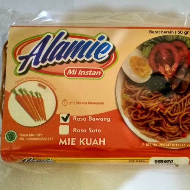 

Mie Kuah Bawang Wortel Alamie Non MSG