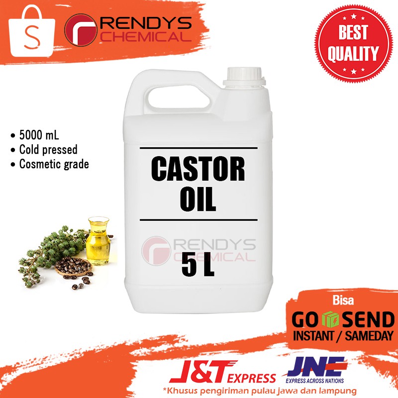 Pure Castor Oil 5 Liter - Minyak Biji Jarak Murni 5 Liter - Cold Pressed