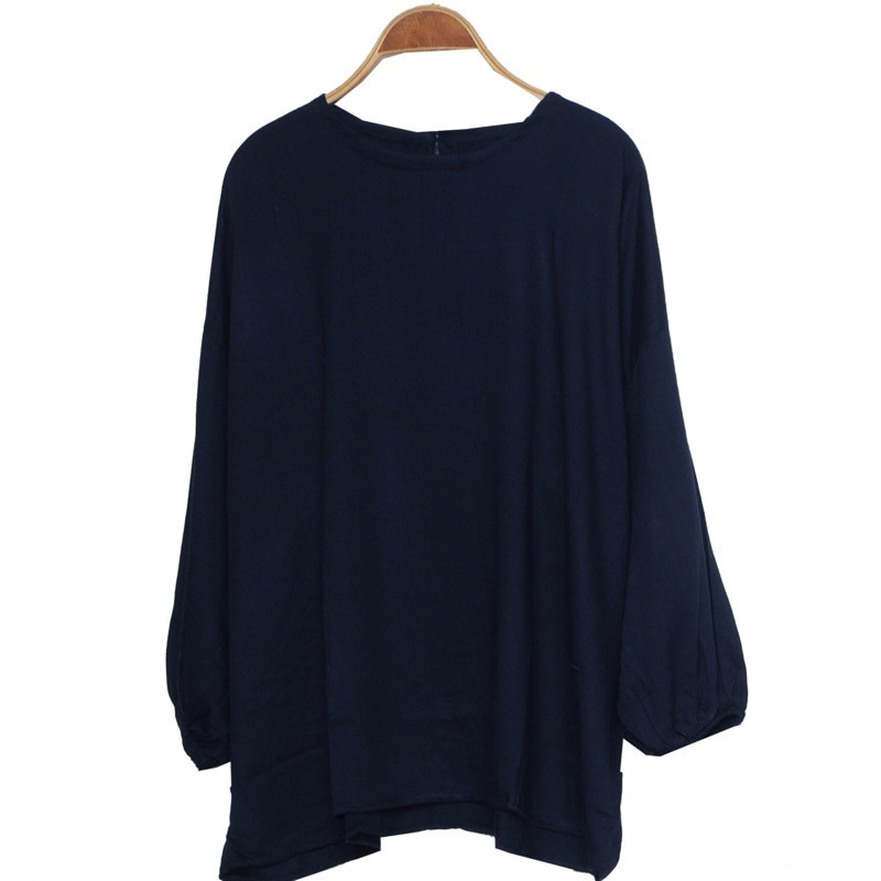 BLOUSE JUMBO RAYON TWILL-Navy