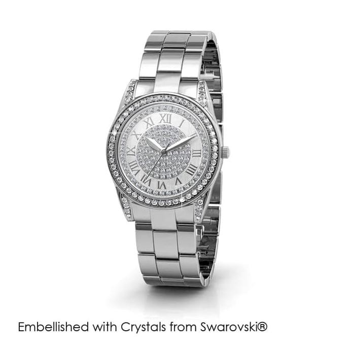 KUALITAS TERBAIK HER JEWELLERY ELEGANT WATCH - JAM TANGAN CRYSTALS SWAROVSKI® TERLARIS