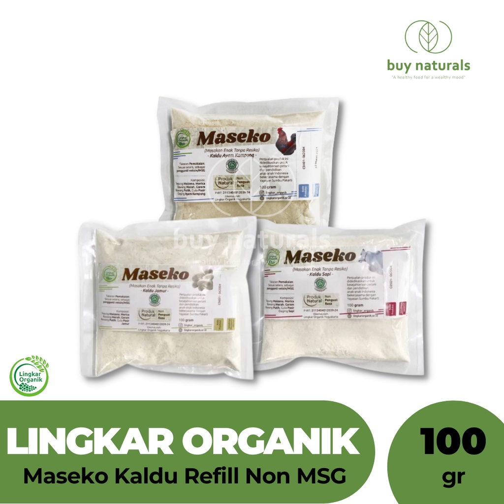 

Lingkar Organik Maseko Kaldu Refill 100g - Kaldu Bubuk - Bahan MPASI