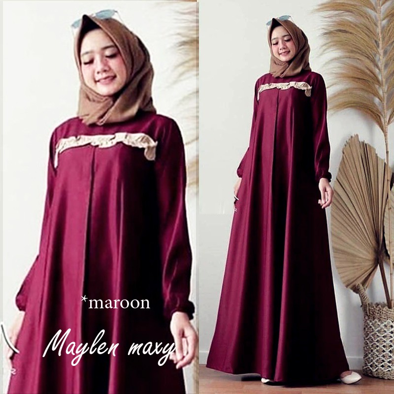 Harga Terbaik / Maylen Maxy Dress / Baju Gamis Wanita