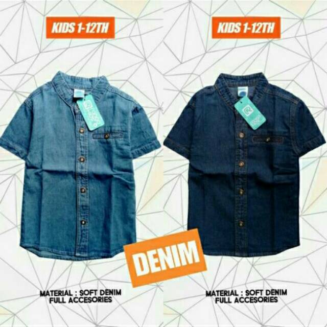 Kemeja Denim Anak Laki 1 - 10 tahun Oshkosh/Rongo