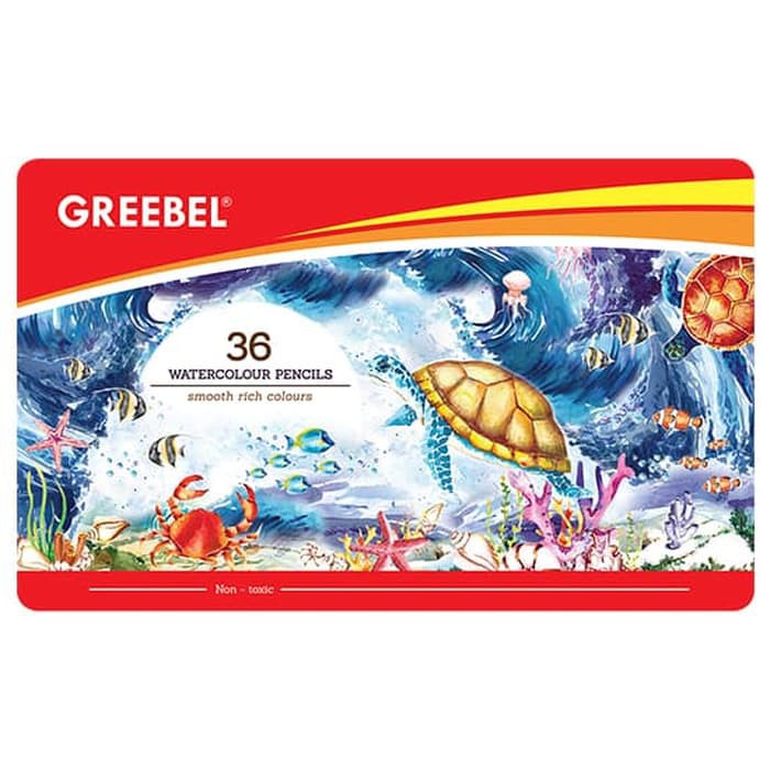 

GREEBEL 2736 WATER COLOUR PENCIL TIN CASE CRD