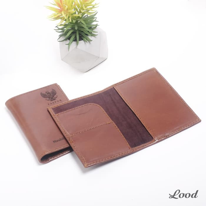 PASSPORT CASE - PASSPORT COVER KULIT ASLI - GRATIS UKIR NAMA