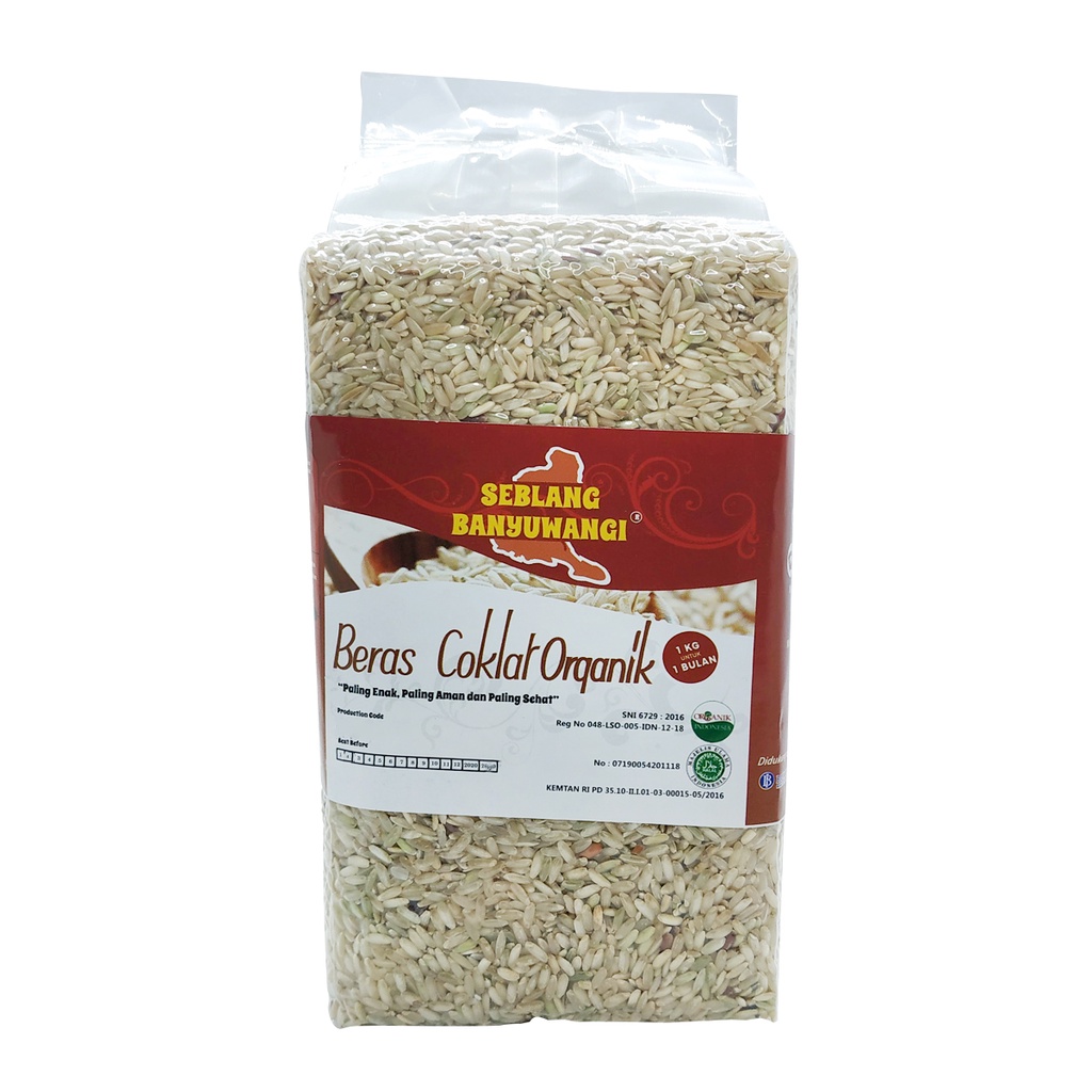 

beras coklat organic brown rice seblang banyuwangi sirtanio 1000 1 kg