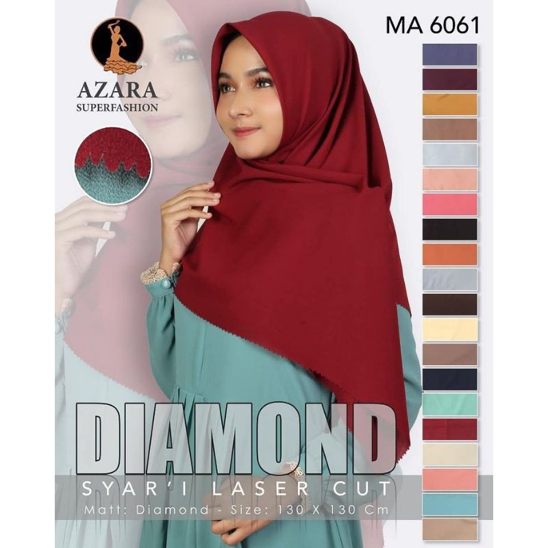 Hijab Segi Empat SYAR'I LC DIAMOND 130X130 ORI BY AZARA