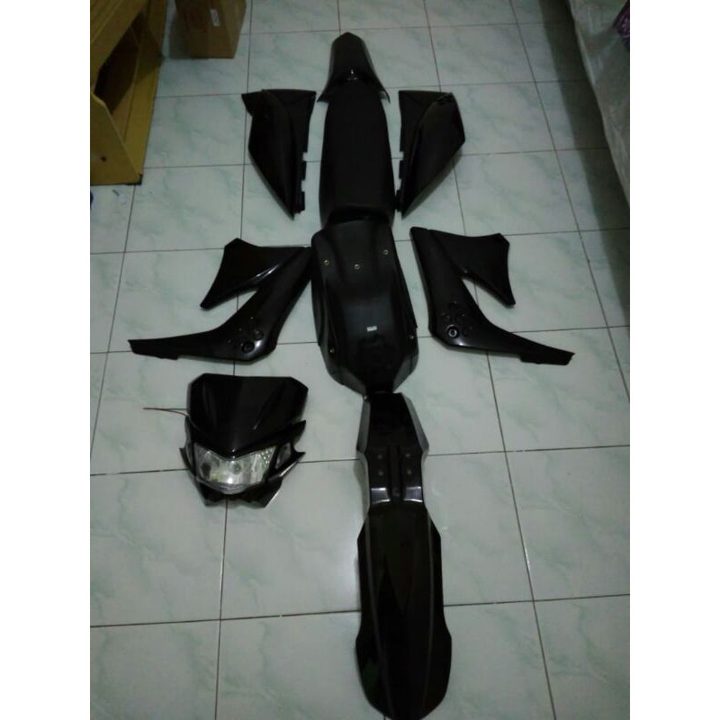 Body Set klx 150 cover body klx reflektor lampu depan klx