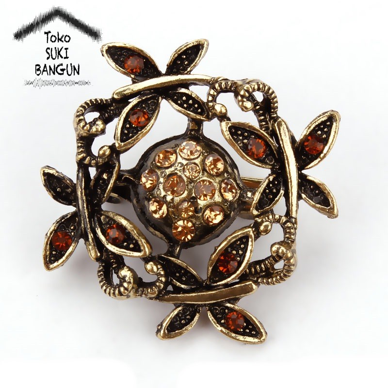 BRK 026-028 Bros Pin Bunga Wanita Jilbab Hijab Flower Brooch Women