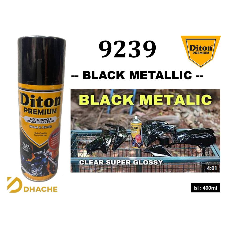 Cat Pilox Diton Premium 9239 Black Metallic hitam metalik 400cc / Pylox / Pilox