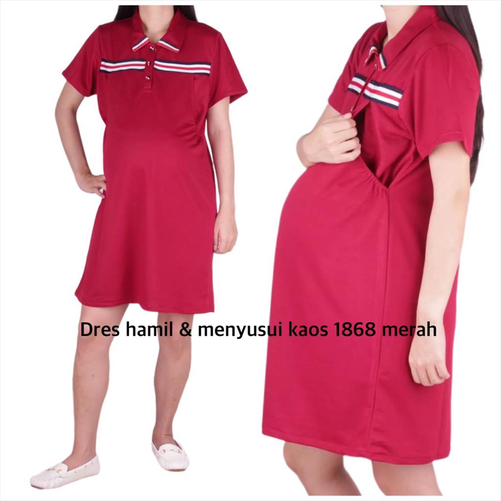 Dress Hamil &amp; Menyusui Kaos D1868