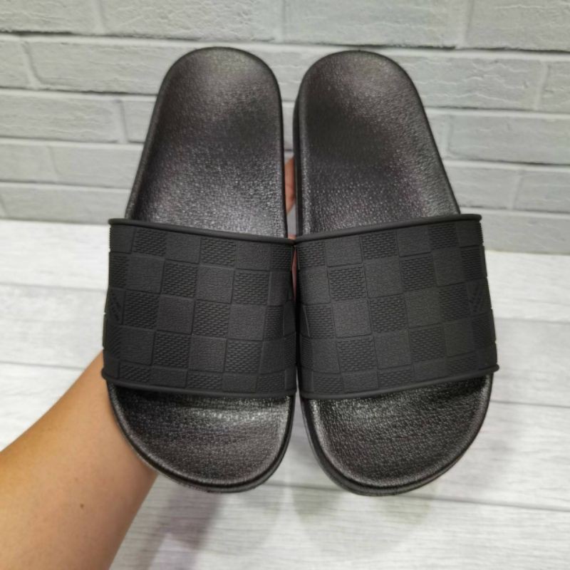 sandal import pria full black size 40-44 grade original