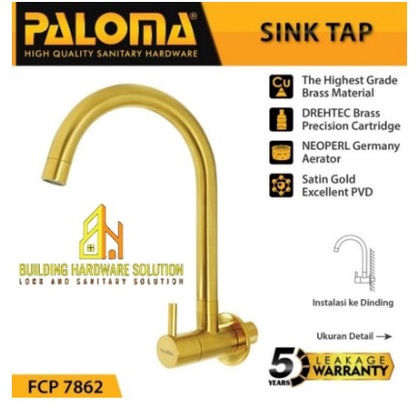 PALOMA FCP 7862 KERAN SINK CUCI PIRING DAPUR SATIN GOLD