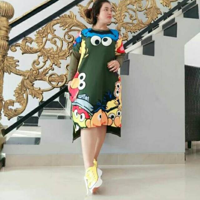 Long tunik elmo tunik jumbo tunik cantik hijabers