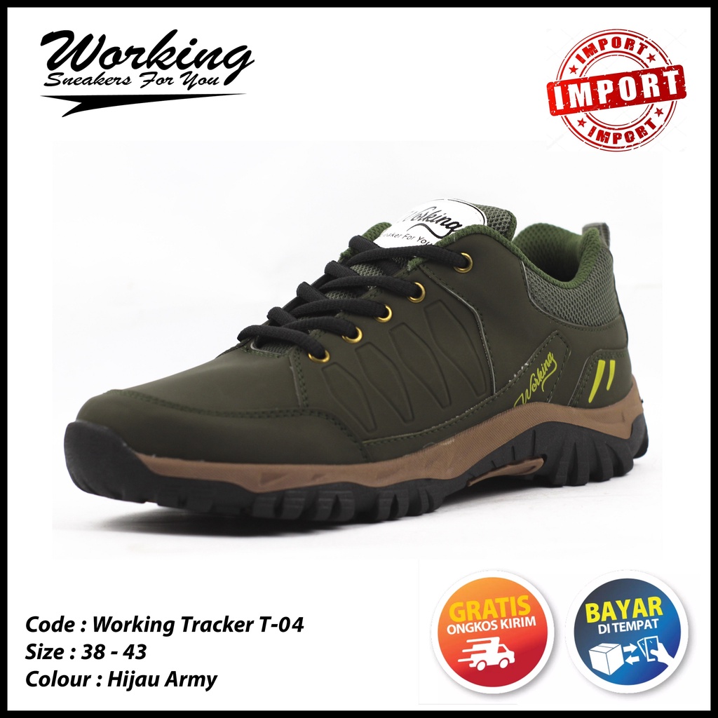 Sepatu Import Working T-04 // Sepatu Hiking // Sepatu Kulit