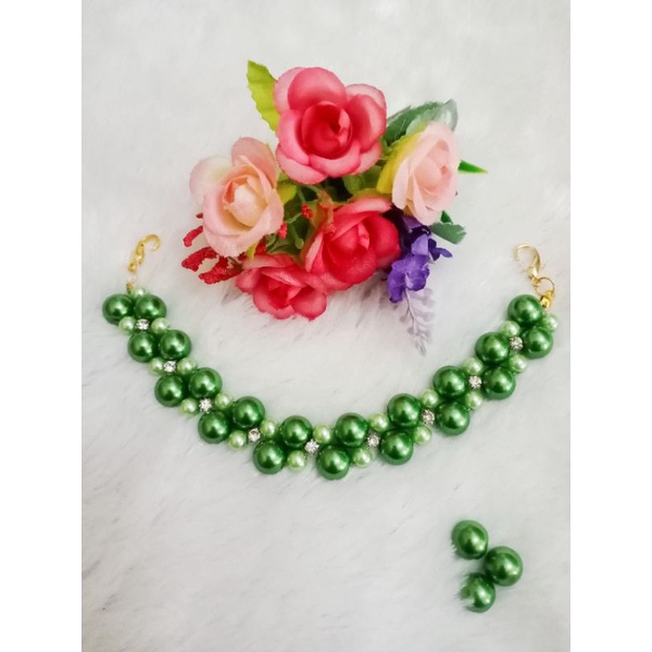 konektor Masker Hijab Mutiara 2 Warna Diamond Kecil Wanita Murah