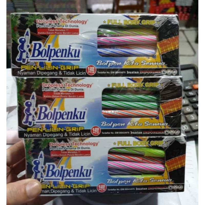 

( 12 PACK ) BOLPENKU PULPEN LILIN GRIP / PEN LILIN GRIP