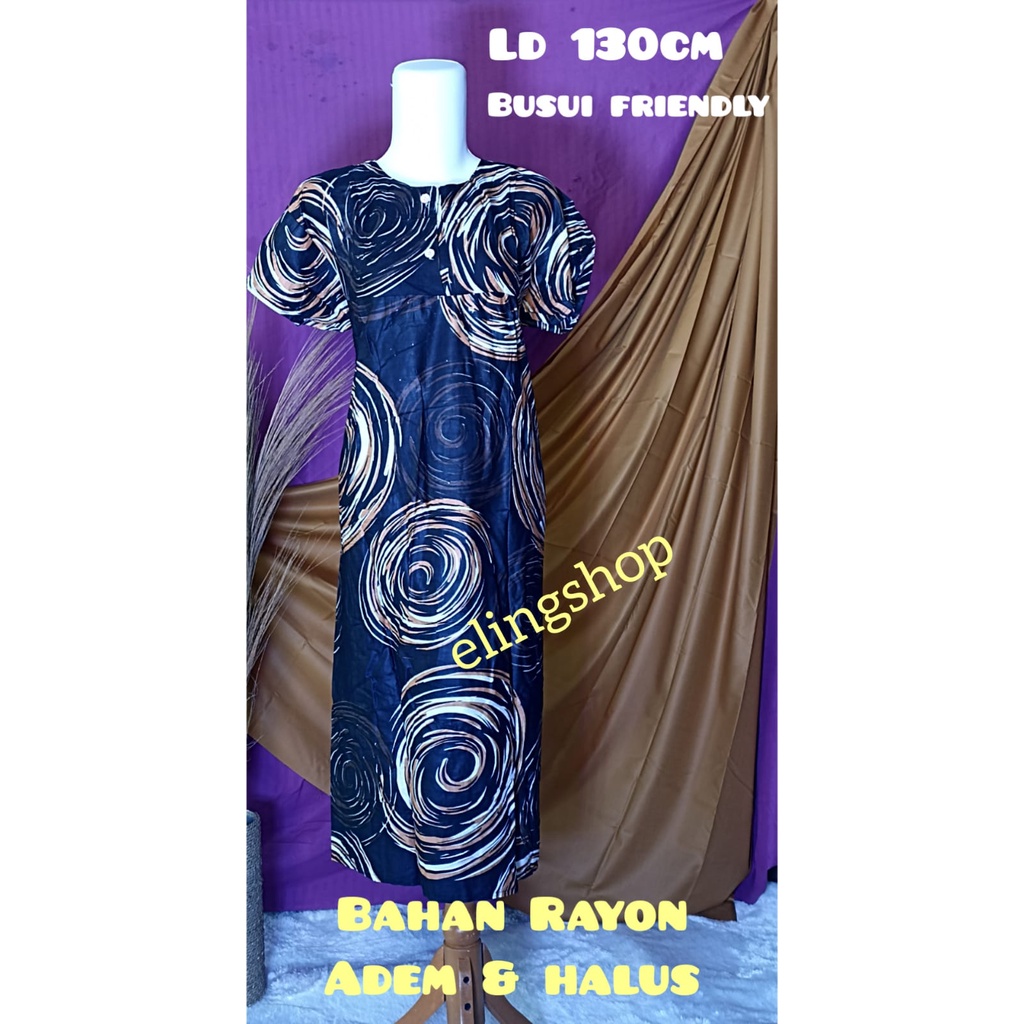 Baju Daster Busui Super Jumbo Busui Ibu Ibu Wanita Hamil Dan Menyusui Kekinian LD 130 Rayon Murah