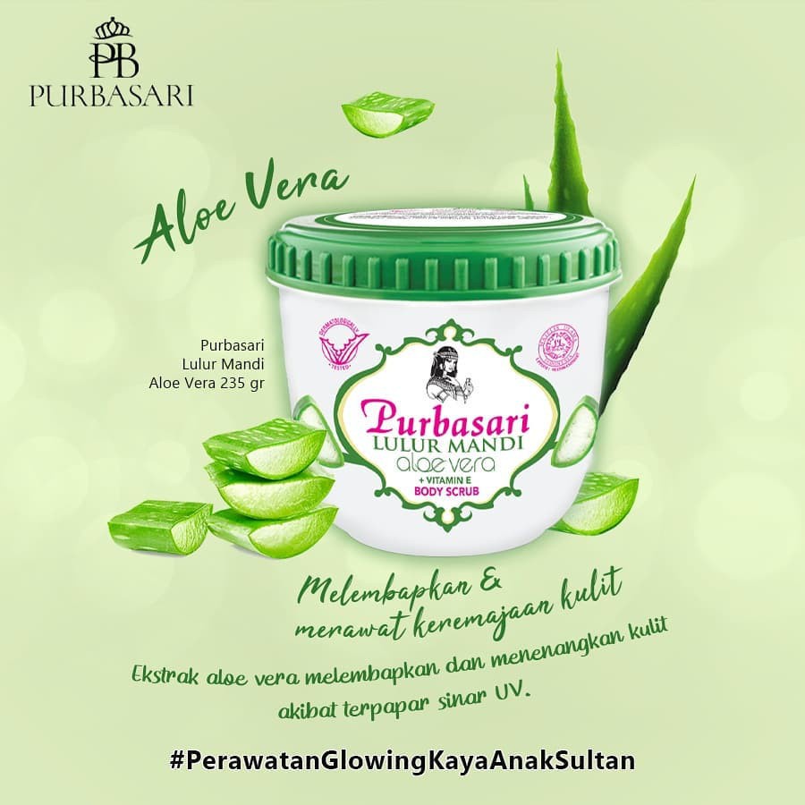 Purbasari Lulur Mandi | Body Scrub 125gr/ 235gr / 200gr | Bengkoang/ Green Tea/ Mutiara/ Susu/ Zaitun/ Aloe Vera