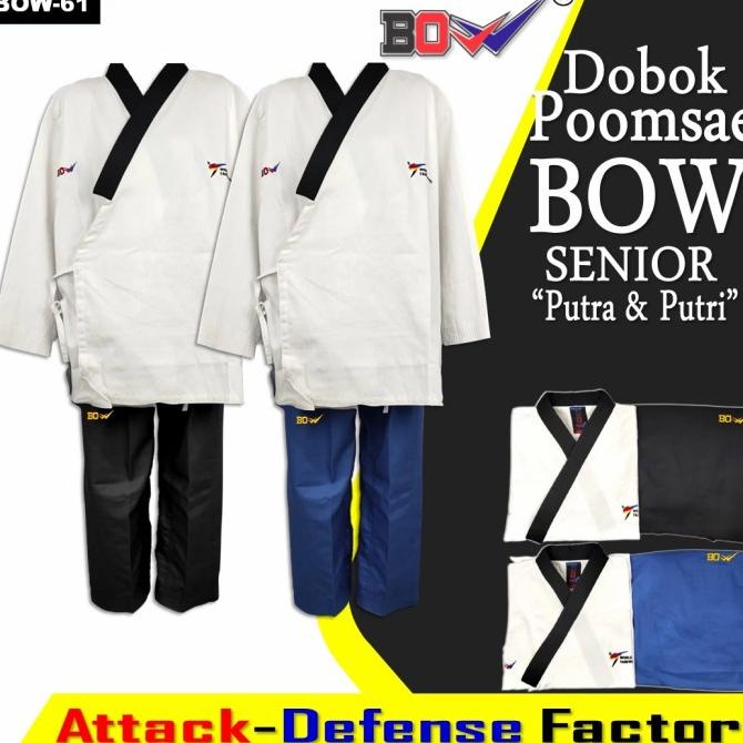 PROMO Dobok baju taekwondo poomsae poomsae senior BOW Putra dan putri