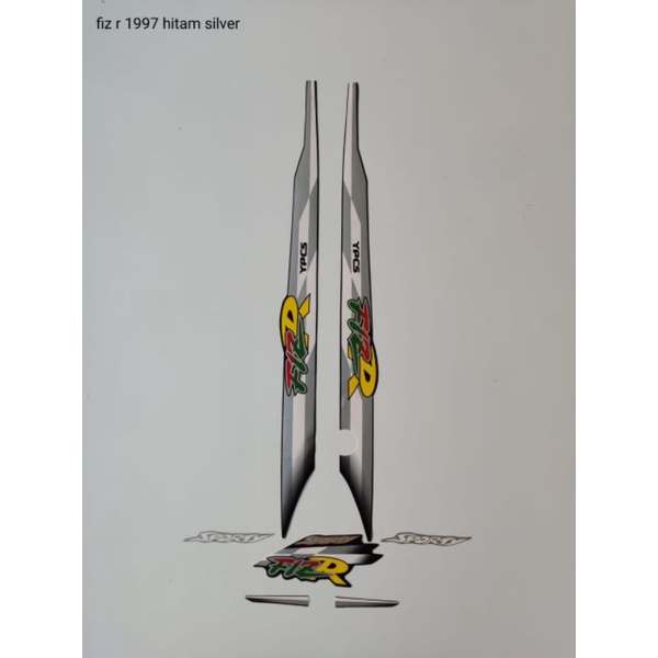 STRIPING MOTOR FIZ R TAHUN 1997 HITAM SILVER