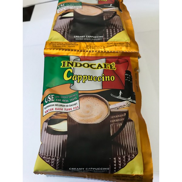 

Indocafe Cappuccino 1 Renceng / 10 Sachet / Cappucino / Capucino / Pcs