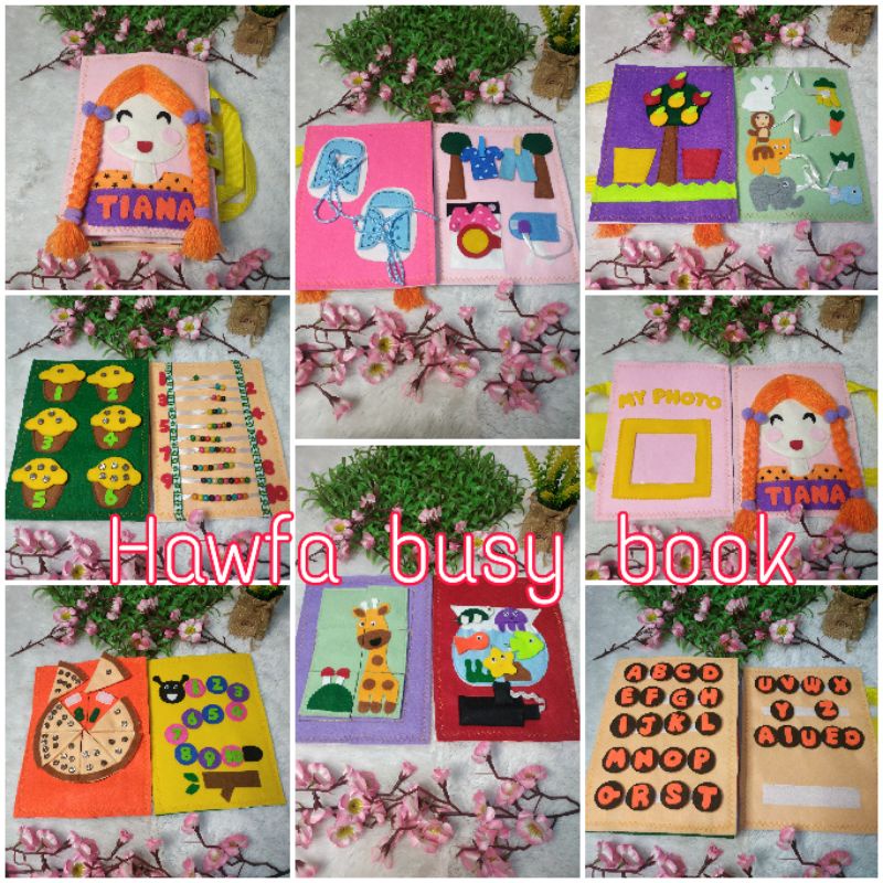 hawfa busy book/ busy book /quite book /mainan edukasi