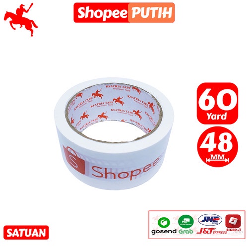 

Lakban Printing Toko Orange Putih KSATRIA Tape 60 Yard (pcs)
