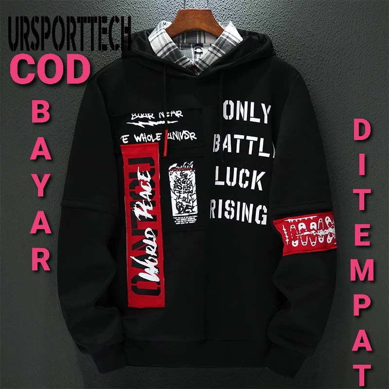 Hoodie Pria Korea MatchAfashion Luck / Hoodie Cowo Korea