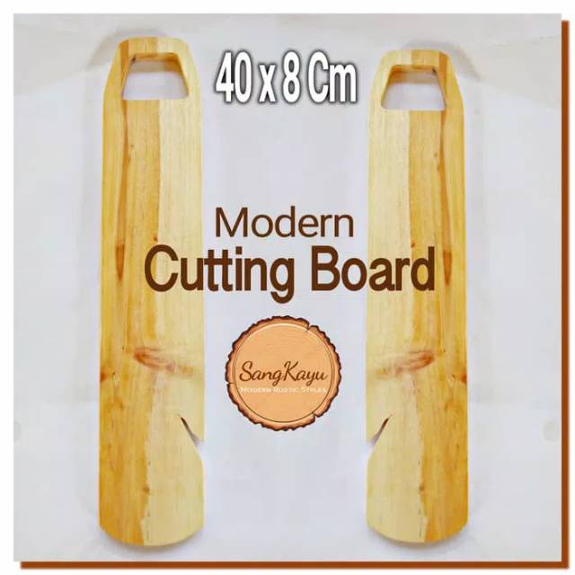 Modern Cutting Board 8x40 cm Talenan kayu modern unik chopping board 7