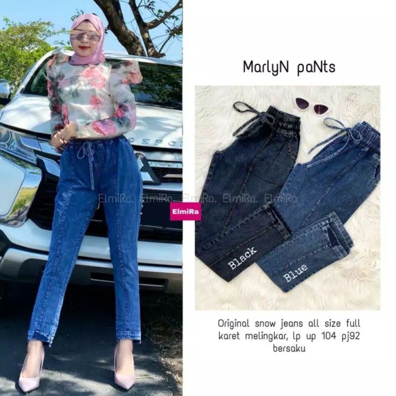 Celana Jeans Wanita - Celana Boyfriend Snow Wash Wanita - Celana Panjang Soft Jeans