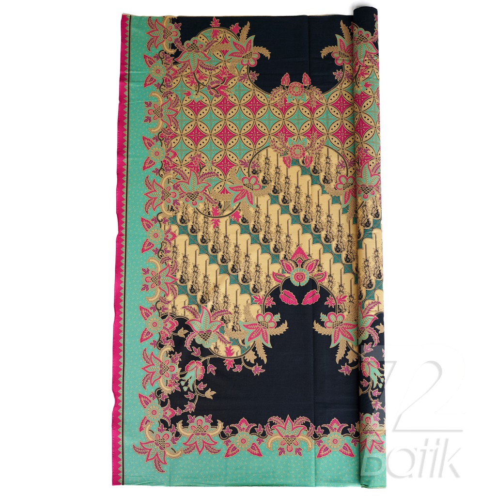 KAIN BATIK PREMIUM Bahan Katun Motif Parang Magenta Hijau Muda Tosca Hitam Cream Krem 722520 Cap 72 Jarik Jarit Samping Kebat Panjang Batik Katun Modern Premium Bahan Seragam Batik Pernikahan Kantor Keluarga Murah Kamen Jadi Batik Bali Lembaran